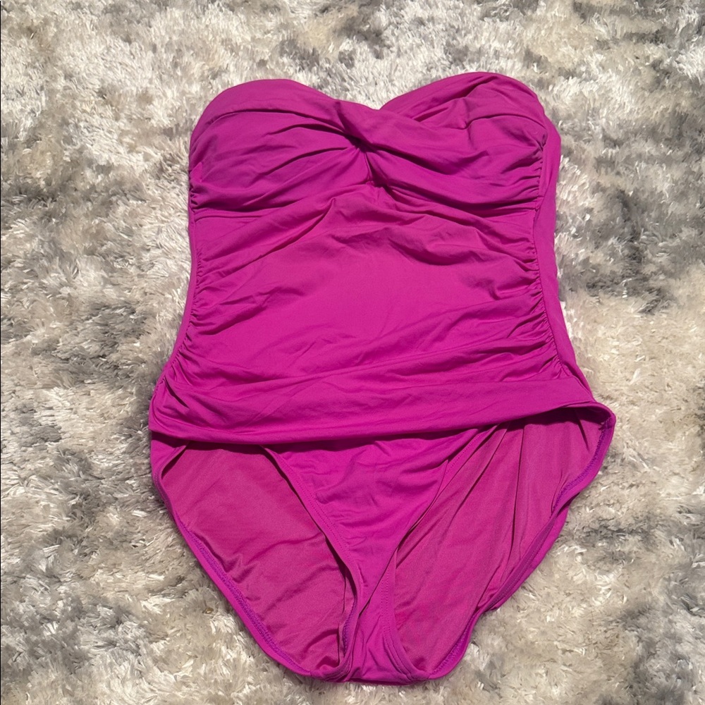 Anne Cole Magenta One Piece Swimsuit